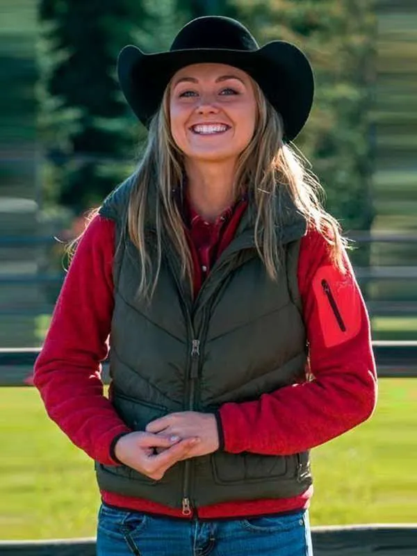 Heartland Amy Fleming Green Vest - New American Jackets