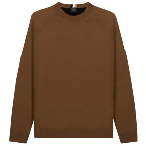 HUGO BOSS Paido Crewneck Sweater Brown