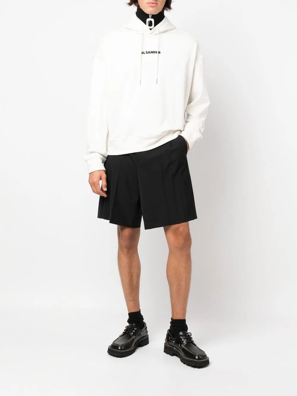 Jil Sander Hoodie à logo imprimé