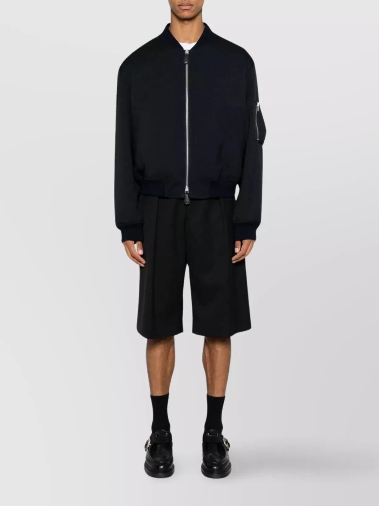 Jil Sander   Padded drop shoulder baseball collar jackets