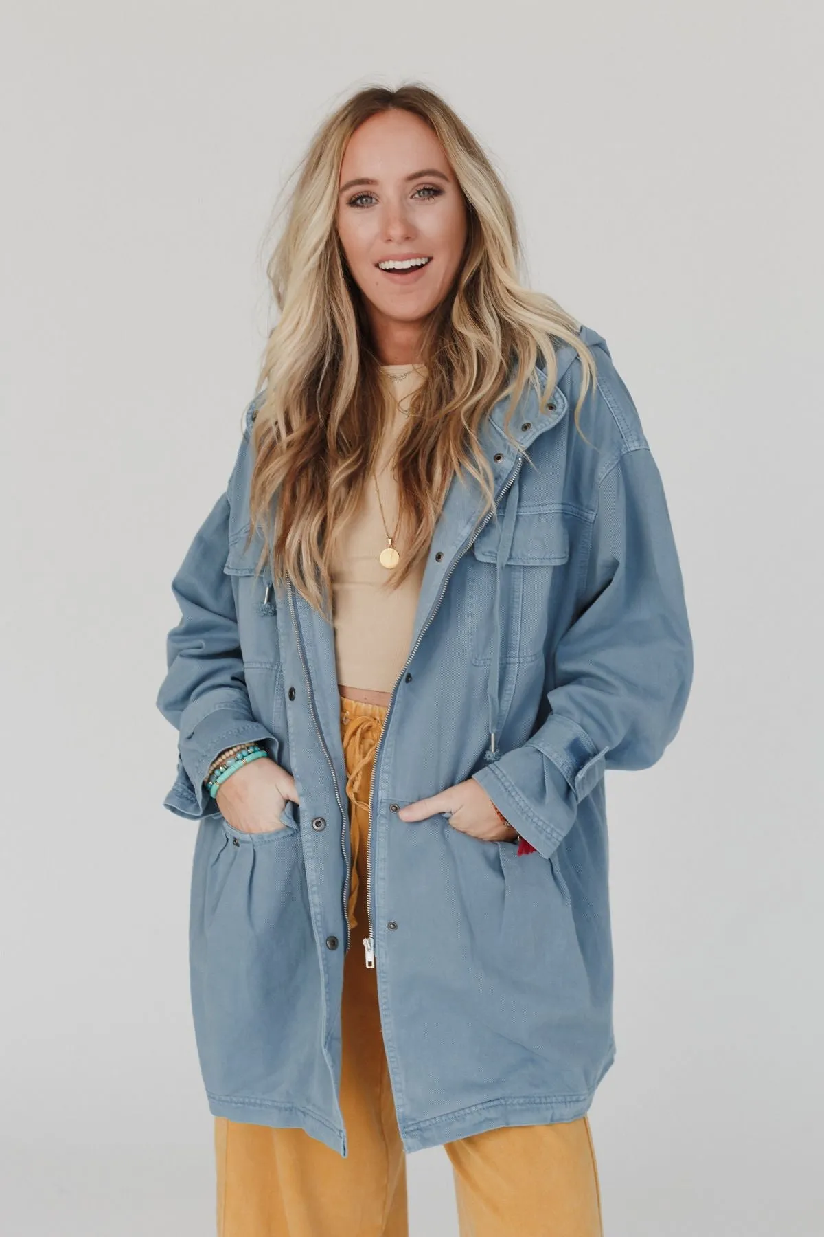 Layers On Layers Perfect Boho Parka - Denim