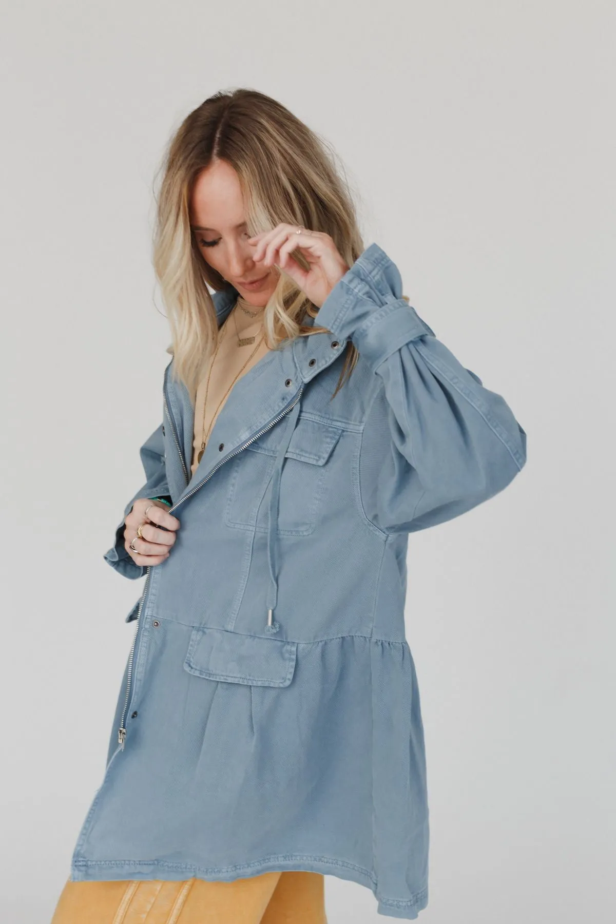 Layers On Layers Perfect Boho Parka - Denim