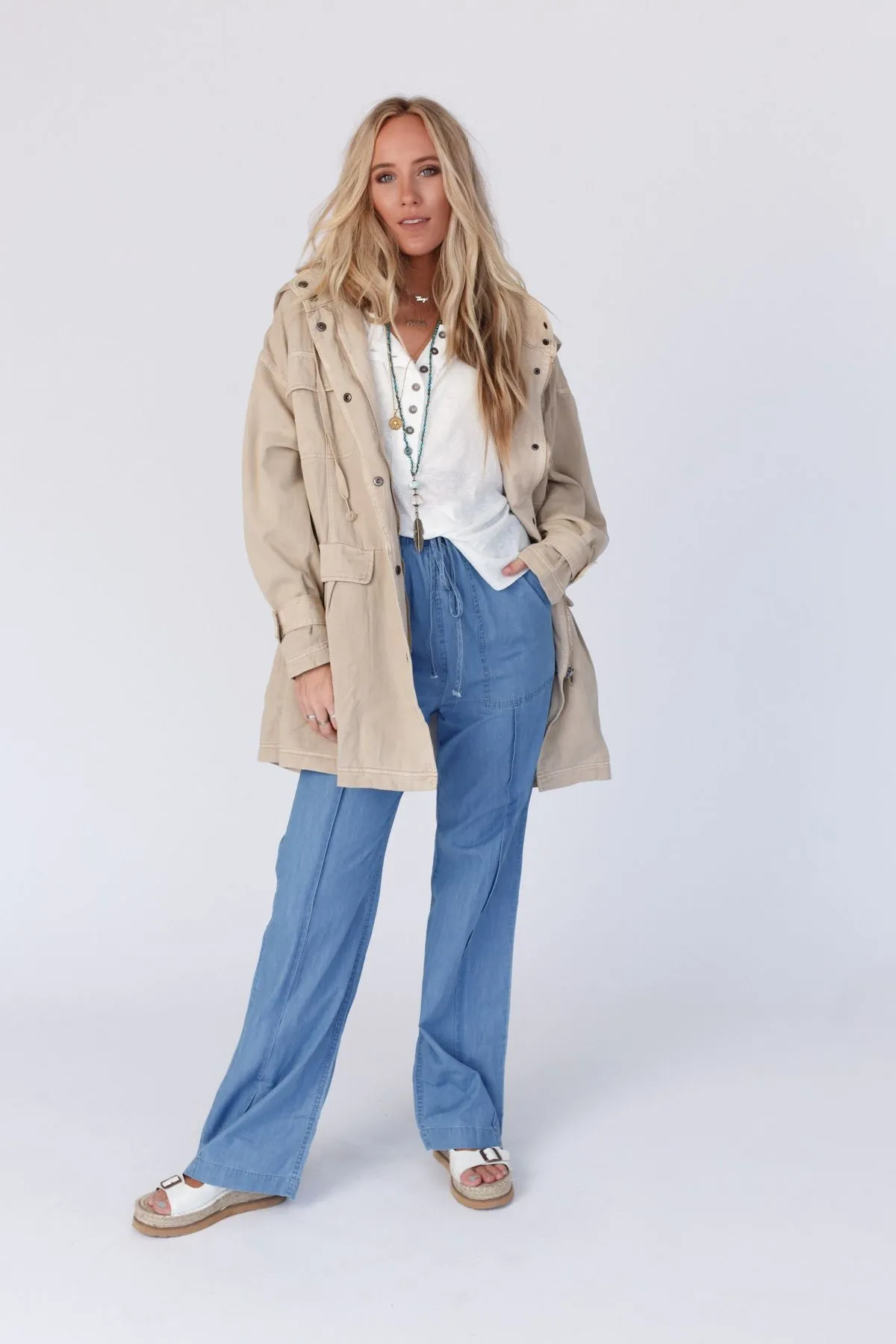 Layers On Layers Perfect Boho Parka - Ivory