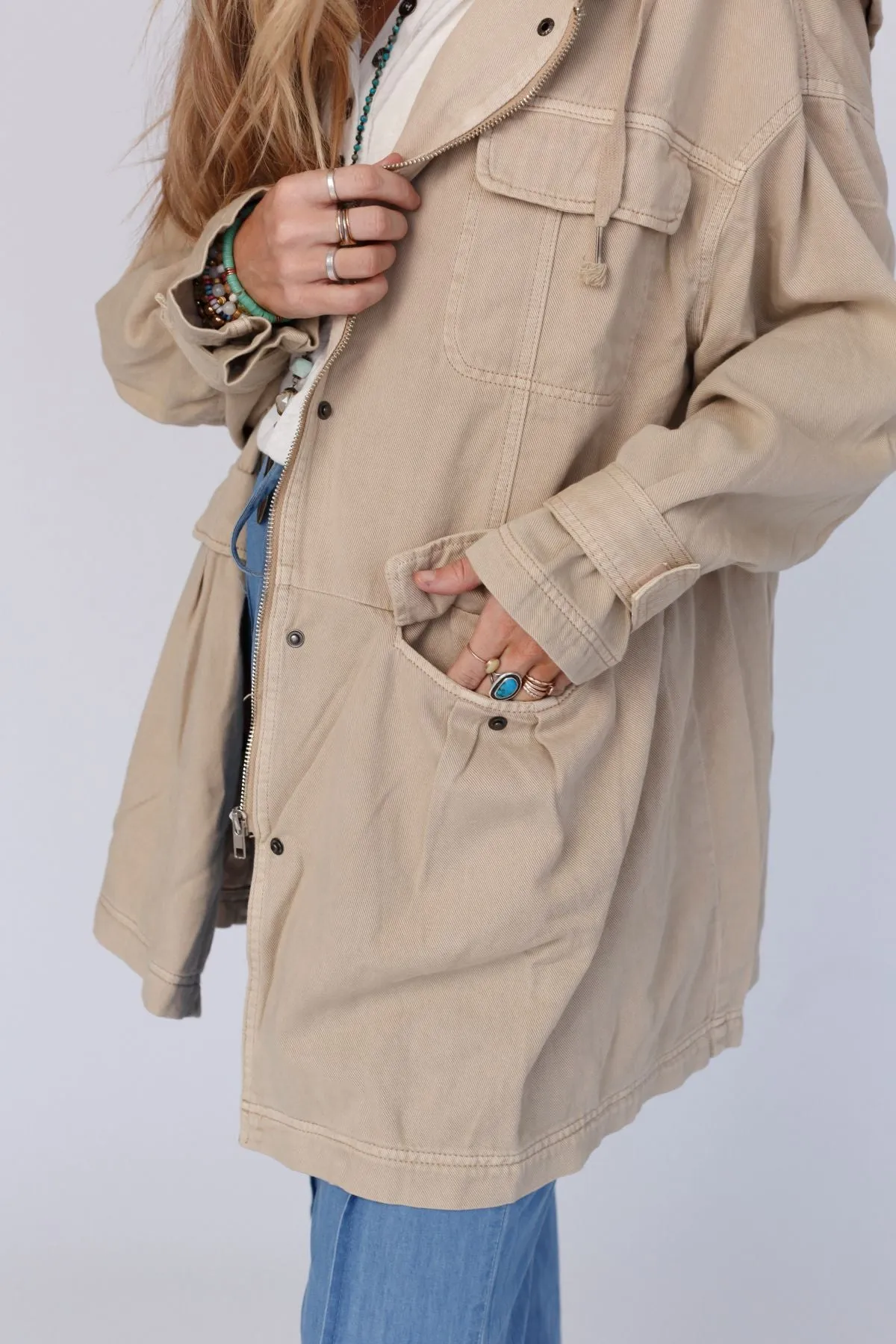 Layers On Layers Perfect Boho Parka - Ivory