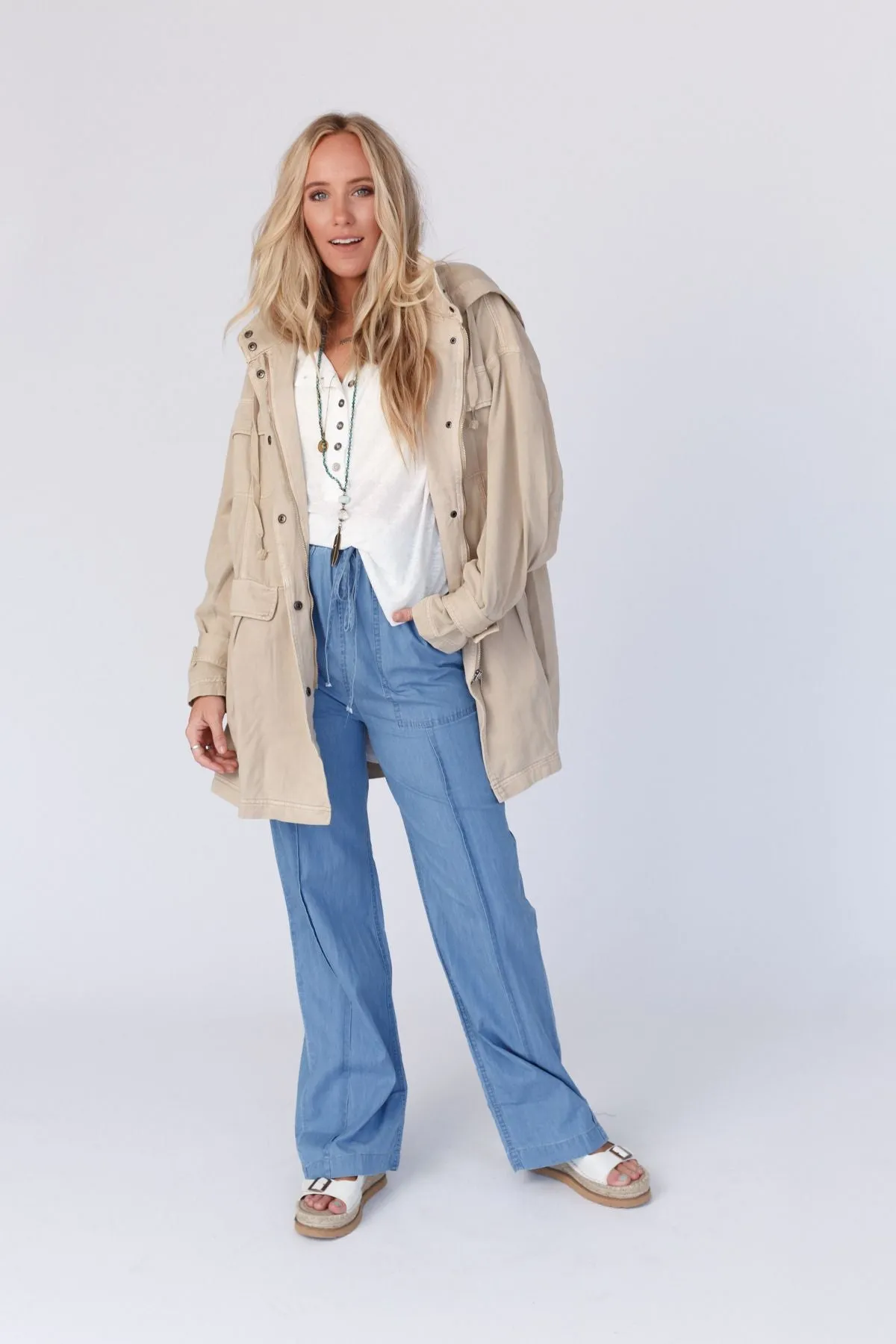 Layers On Layers Perfect Boho Parka - Ivory