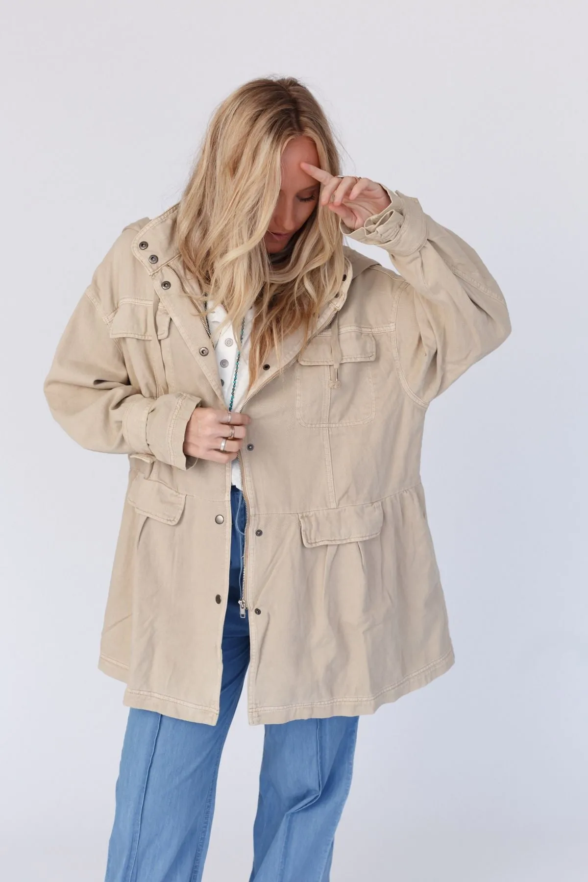 Layers On Layers Perfect Boho Parka - Ivory