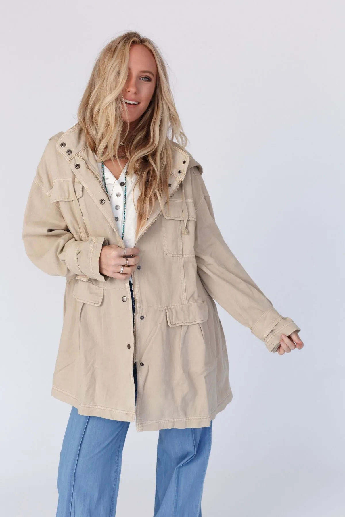 Layers On Layers Perfect Boho Parka - Ivory