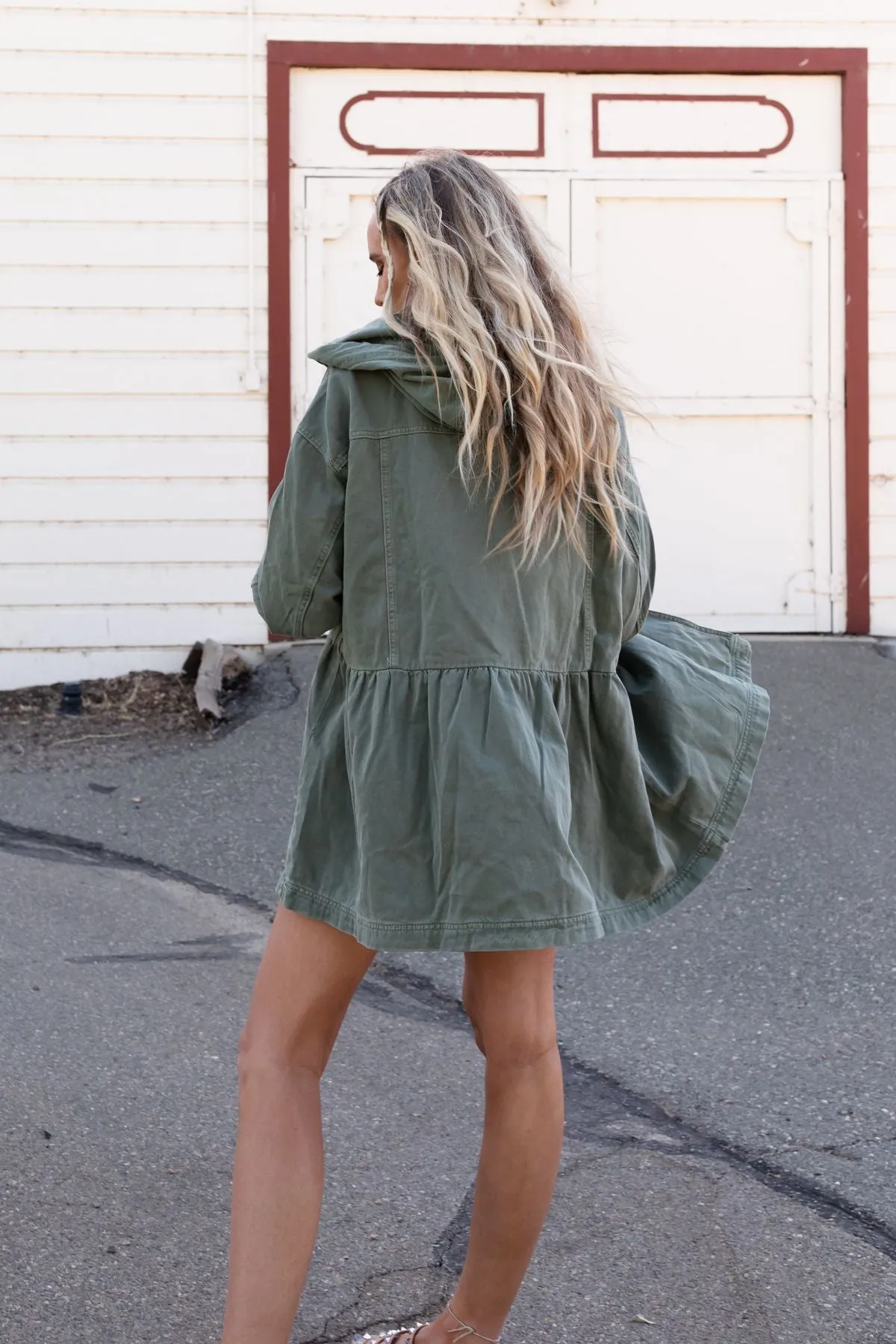 Layers On Layers Perfect Boho Parka - Olive