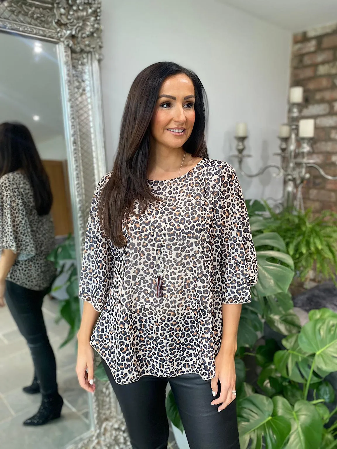 Leopard Chiffon Blouse Riley