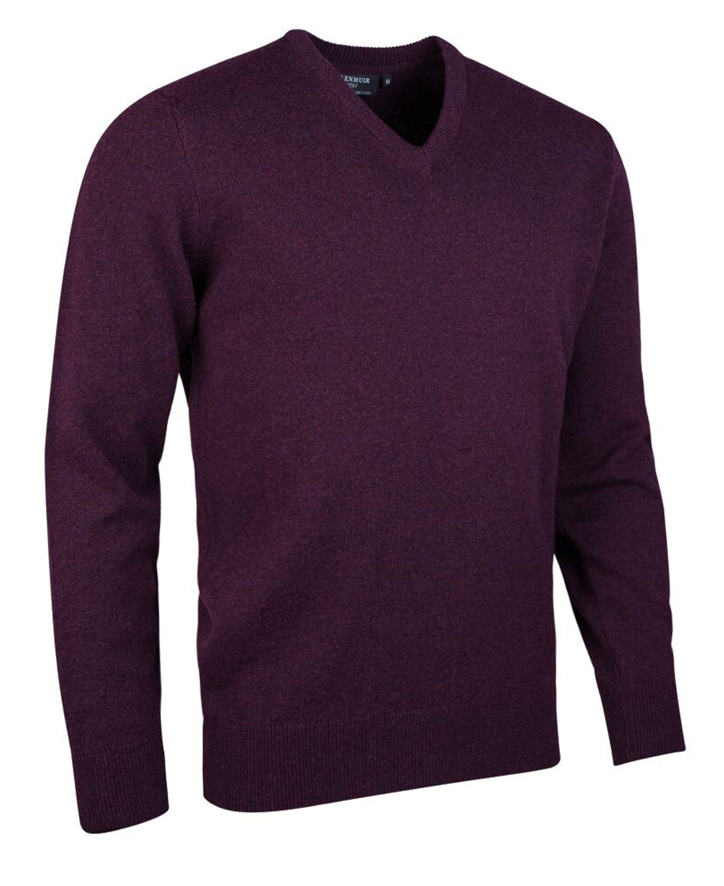 Lomond V Neck Lambswool Sweater                             Blackgrape