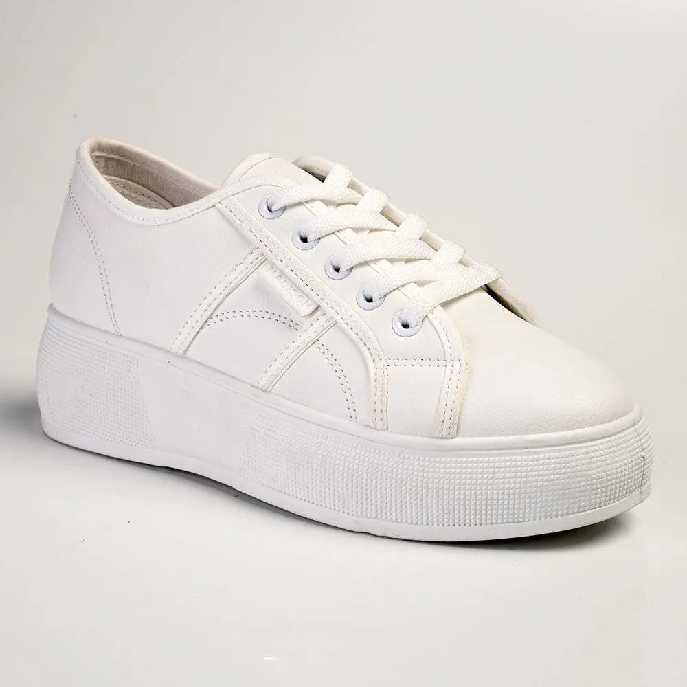 Madison Aimee Platform Sneaker - White