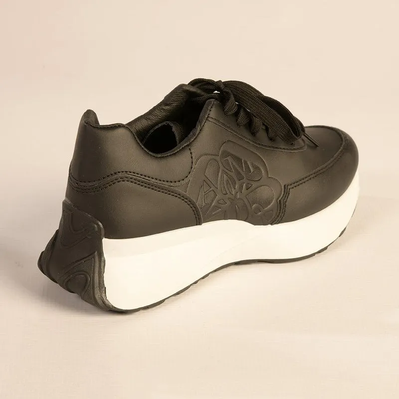 Madison Petals Sneaker - Black/White