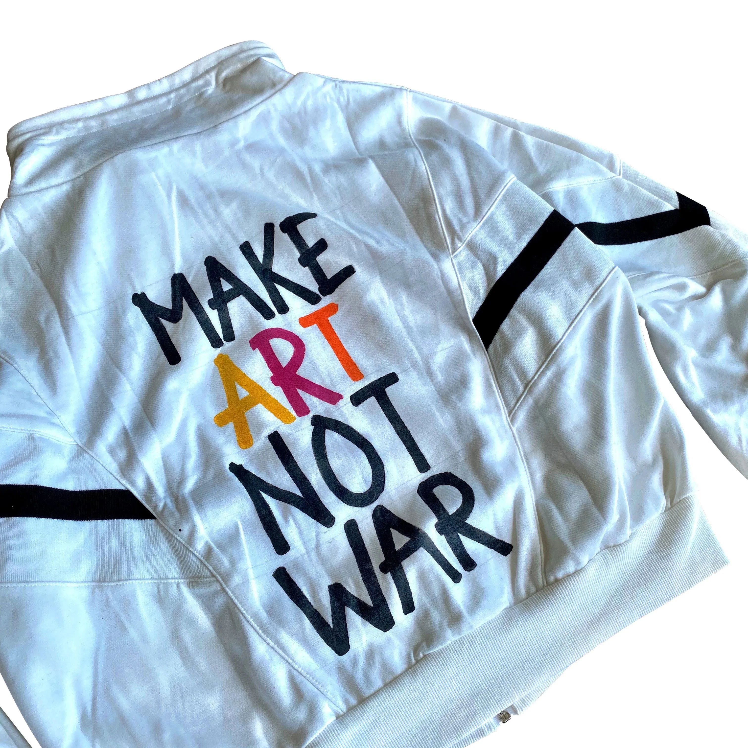 'MAKE ART' PAINTED SWEAT JACKET