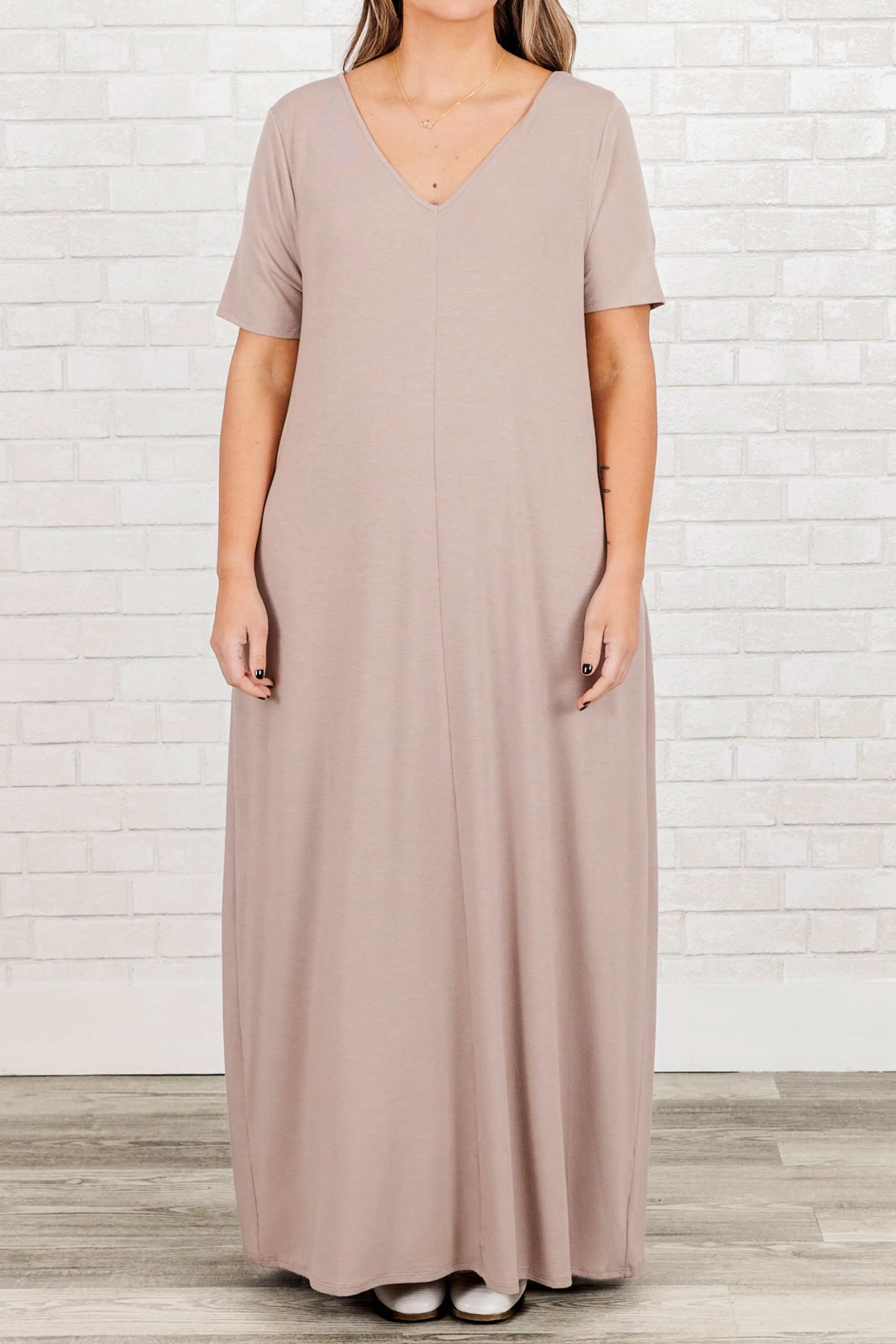 Makin' Waves Maxi Dress, Ash Mocha