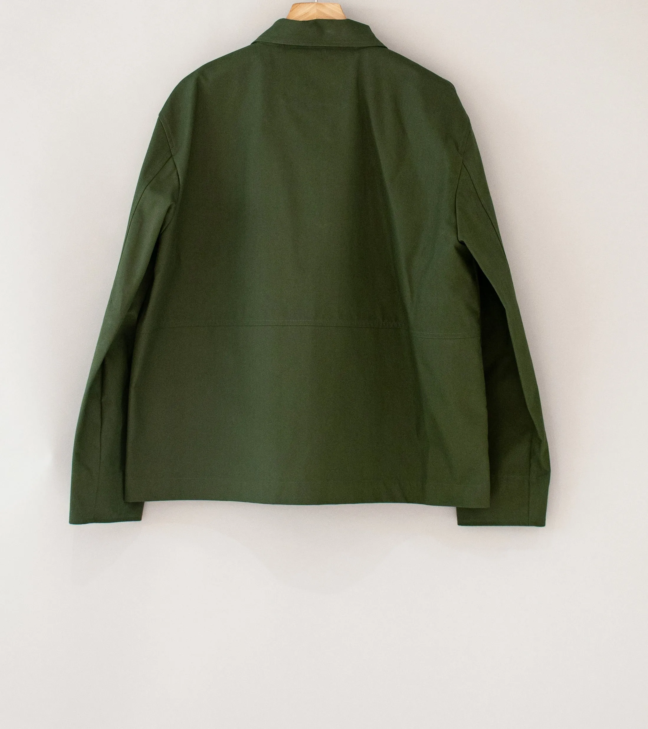 Margaret Howell 'Stand Collar Jacket' (Olive Ventile Cotton Canvas)