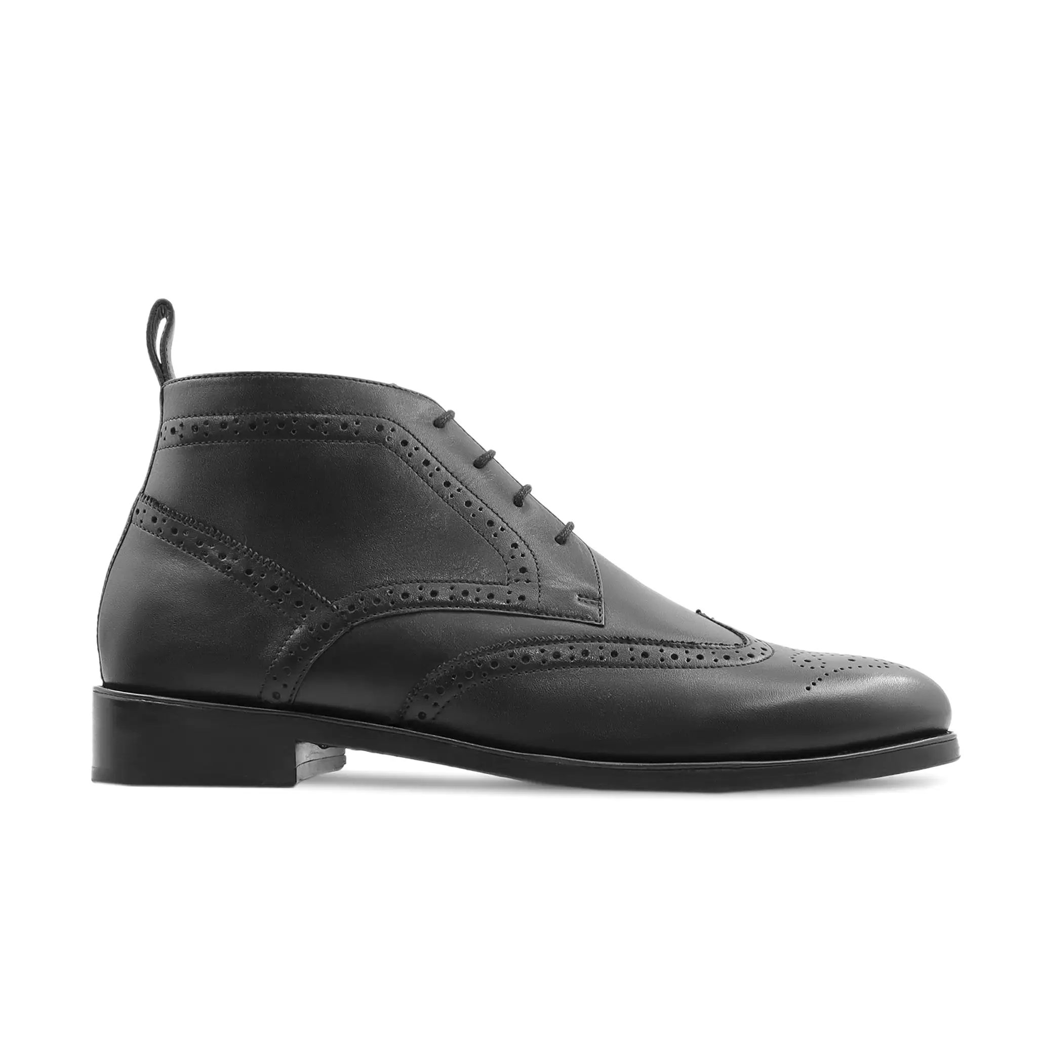 Mechel - Men's Black Calf Leather Chukka Boot