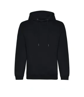 Mens organic hoodie deep black Awdis