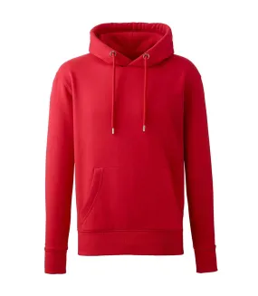 Mens organic hoodie red Anthem