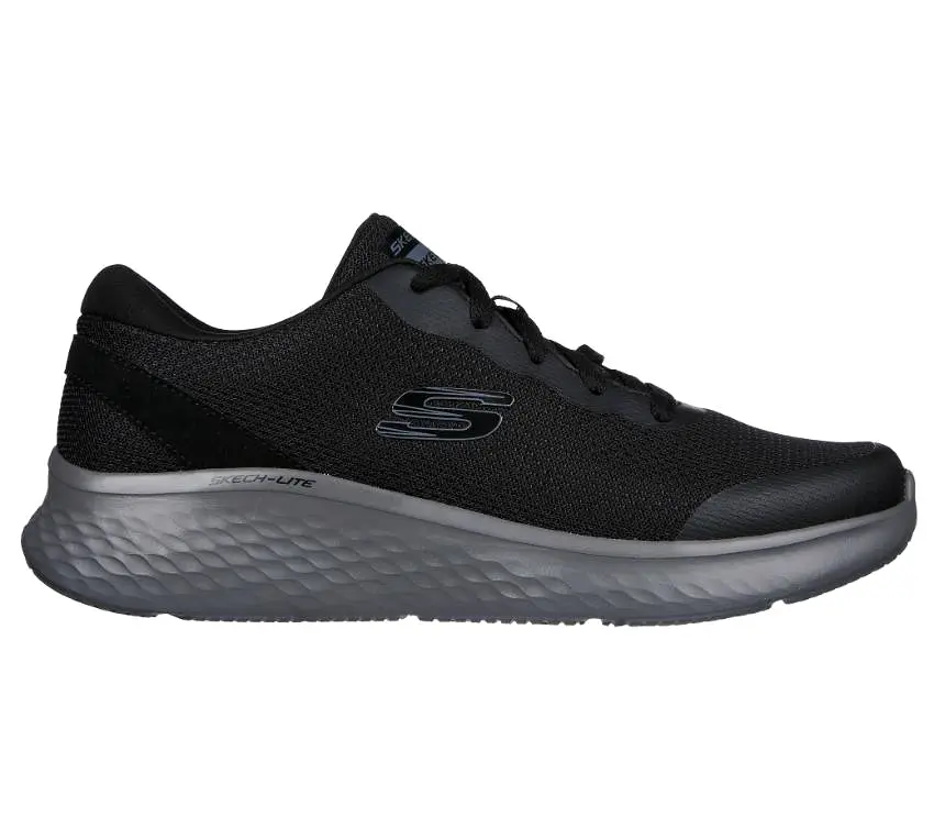 Mens Skechers Skech-Lite Pro - Clear Rush Black/Charcoal Lace Up Comfy Walking Shoe