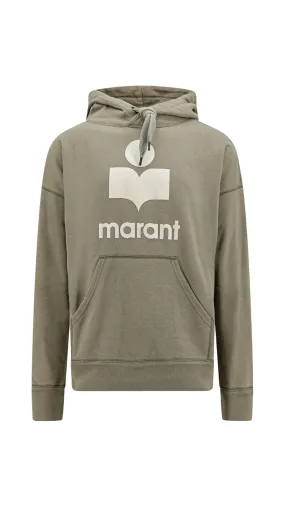 Miley Logo Oversized Hoodie - Khaki/Ecru