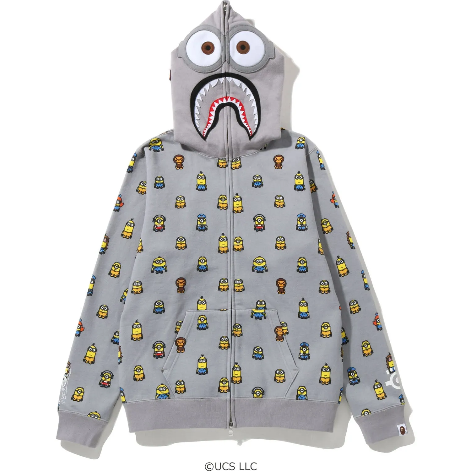 MINIONS SHARK FULL ZIP HOODIE LADIES