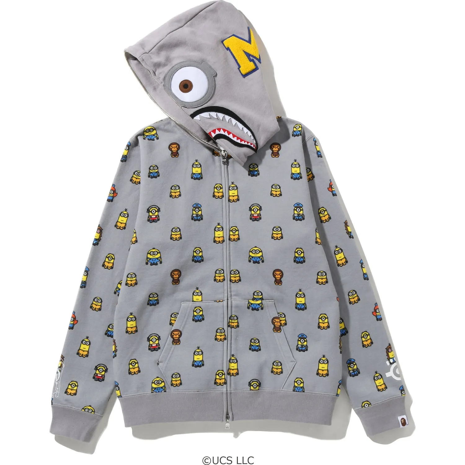 MINIONS SHARK FULL ZIP HOODIE LADIES