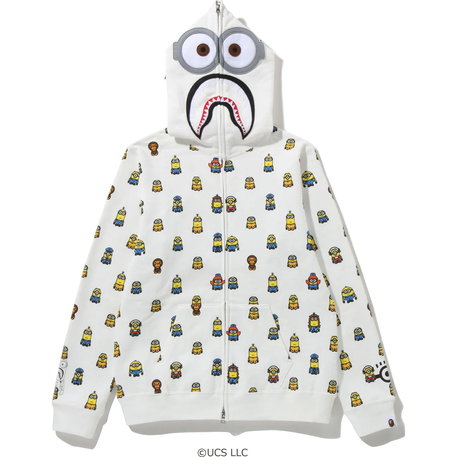 MINIONS SHARK FULL ZIP HOODIE LADIES