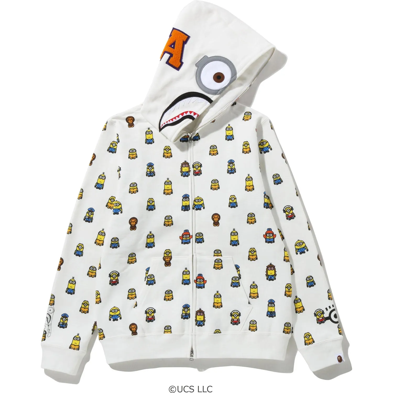 MINIONS SHARK FULL ZIP HOODIE LADIES