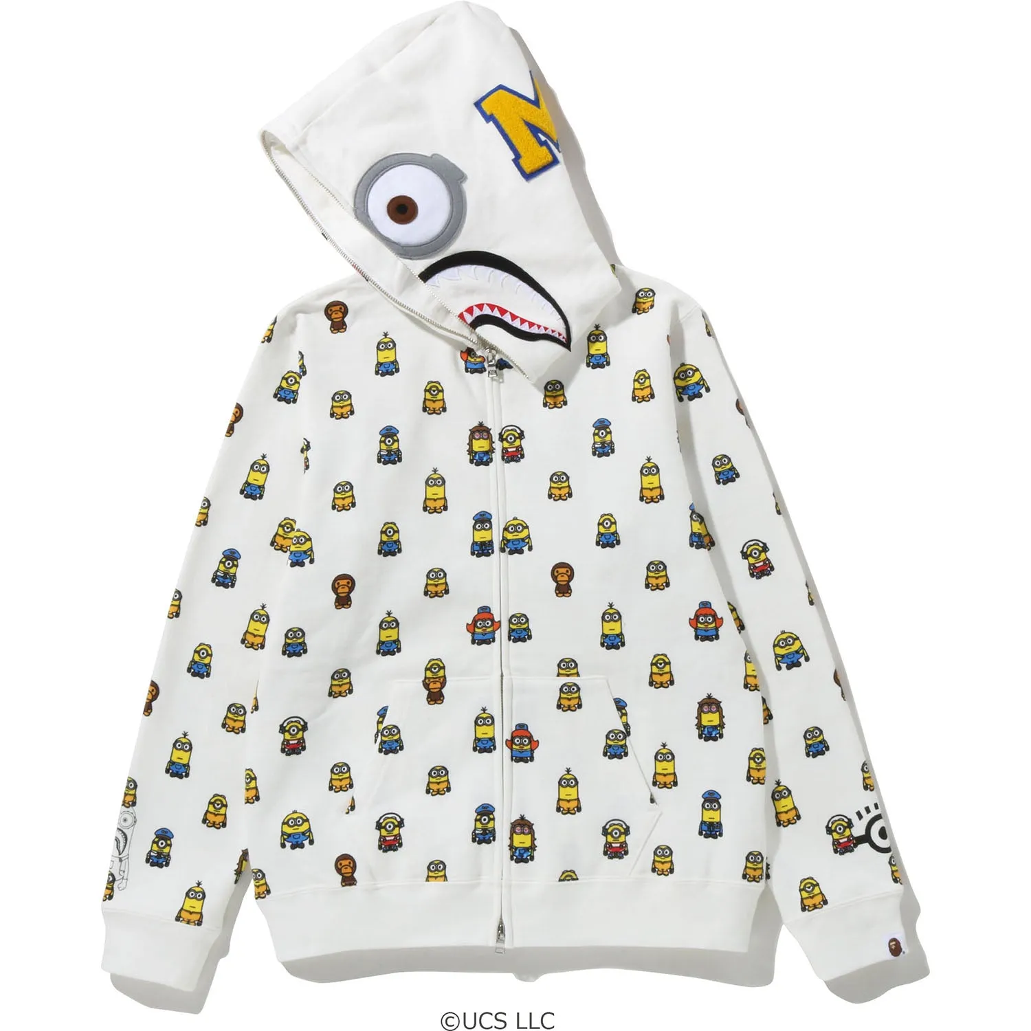 MINIONS SHARK FULL ZIP HOODIE LADIES