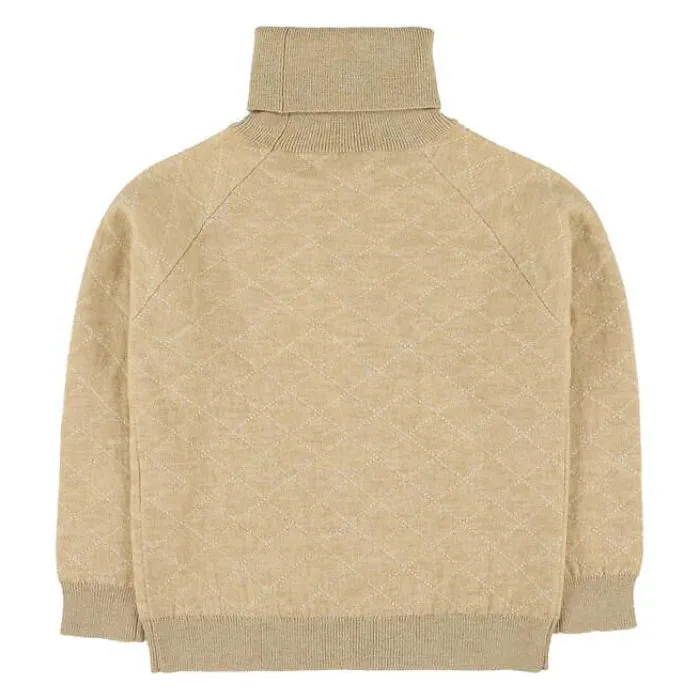 Morley Child Girl Tupac Turtleneck Sweater Camel Beige