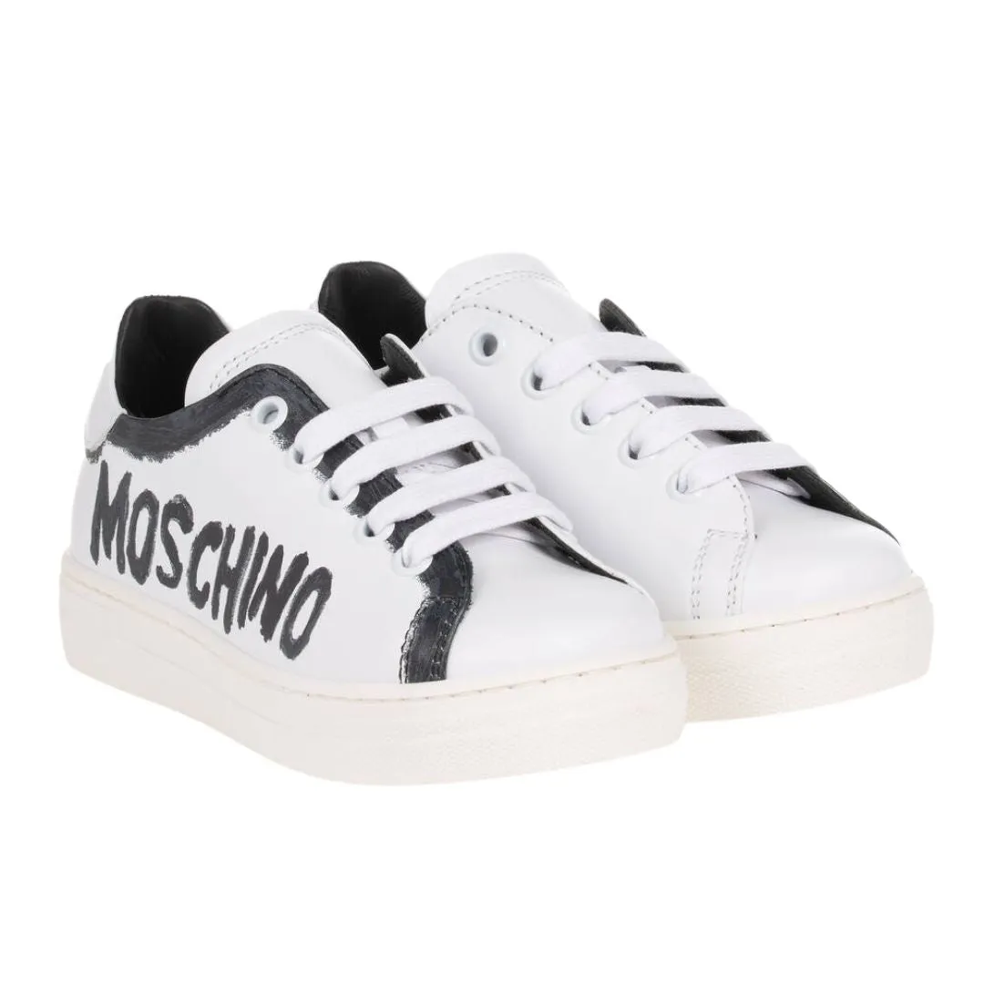 Moschino Sneaker Grafitti Logo White