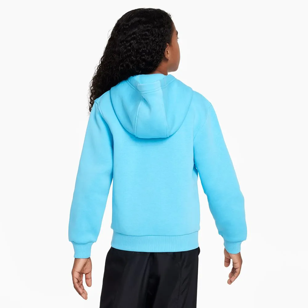 Nike Kylian Mbappe KM Youth Football Hoodie (Light Blue)