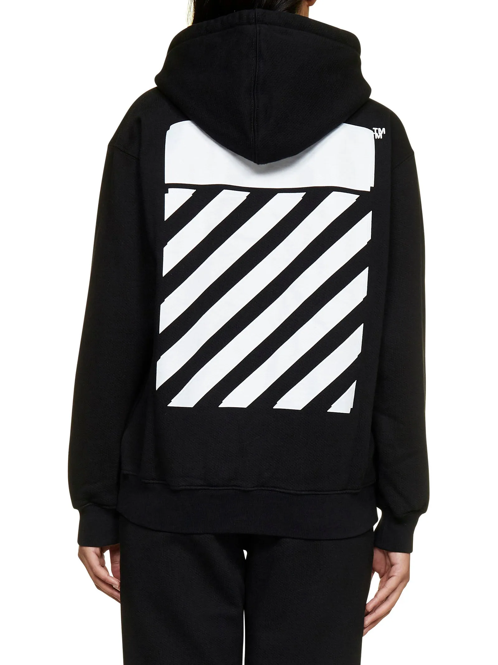 Off-White Diag Printed Drawstring Hoodie