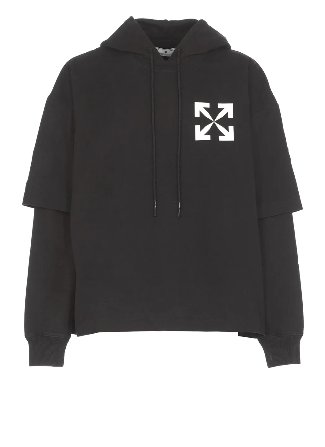 Off-White Logo Printed Drawstring Hoodie