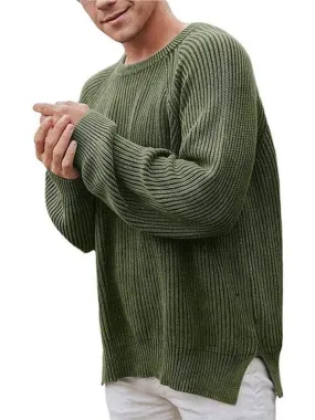 Oversize Loose Men Crew Neck Sweater