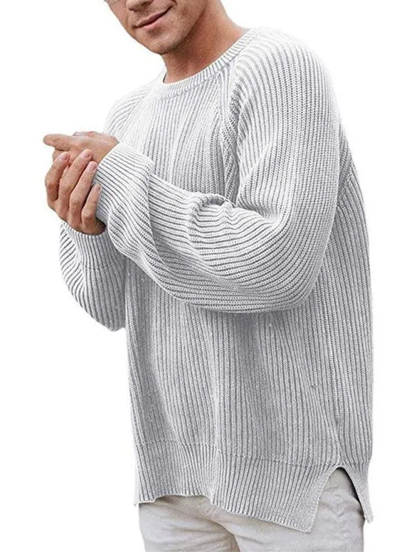 Oversize Loose Men Crew Neck Sweater