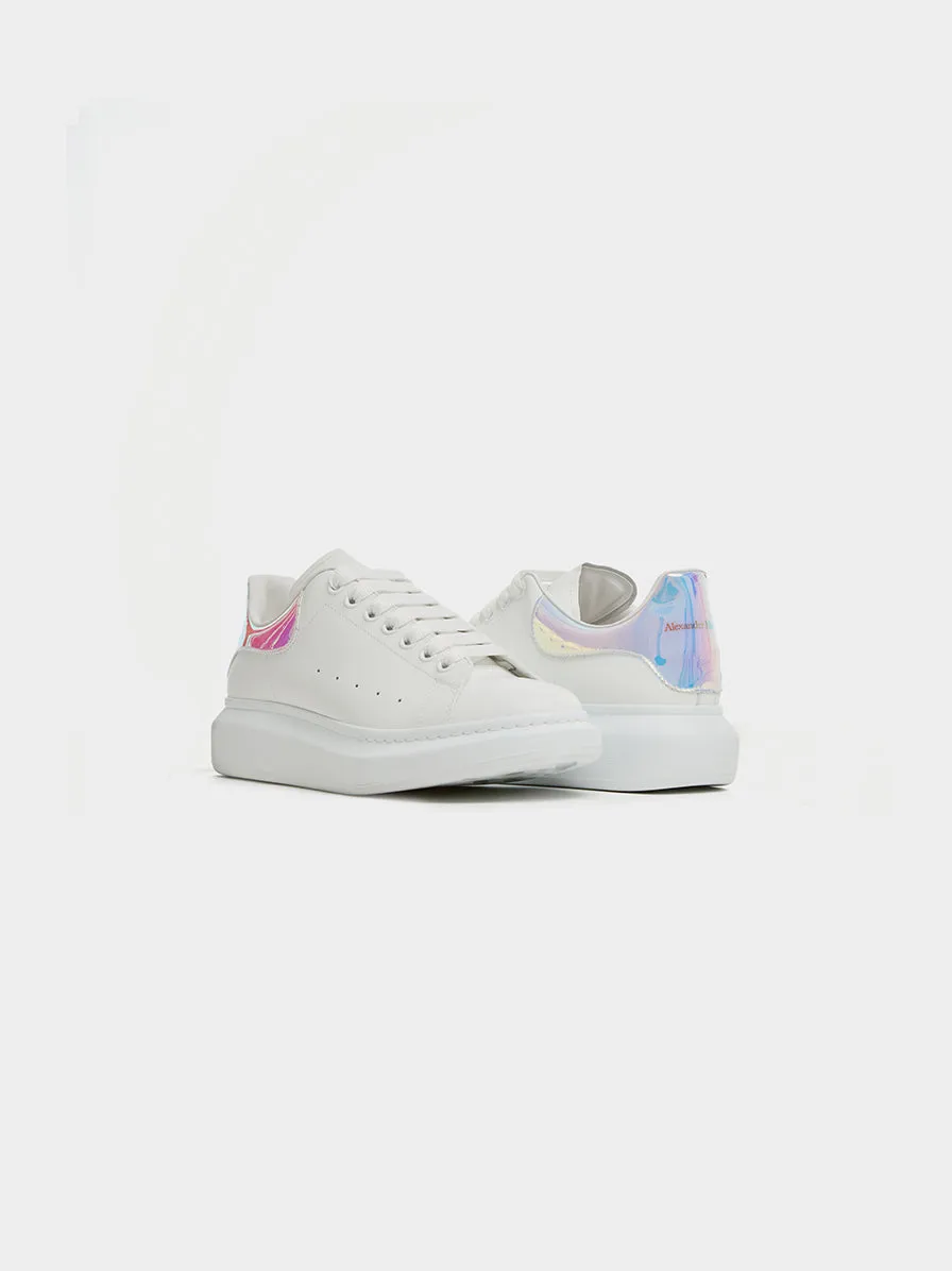 Oversized Sneaker, White / Shock Pink