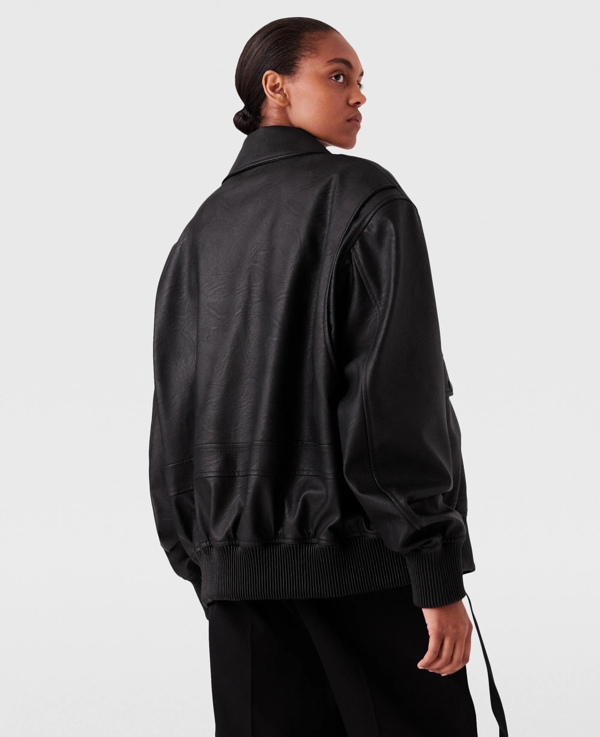 Oversized Vegan Bomber Jacket