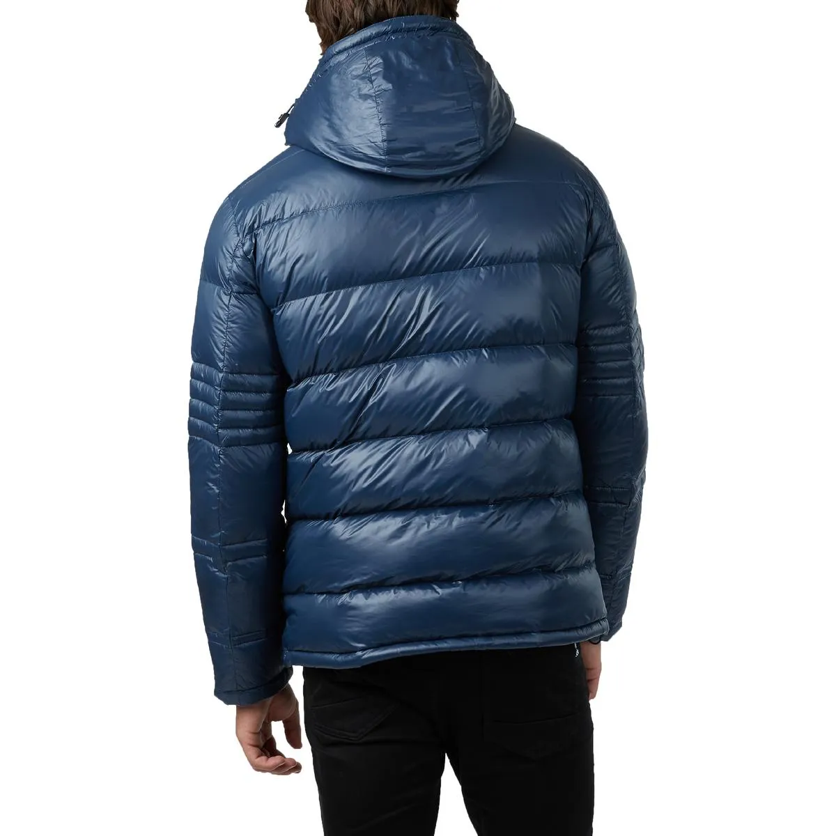 Pajar Mens Dorchester Puffer Jacket with Det Hood and Bib - NAVY