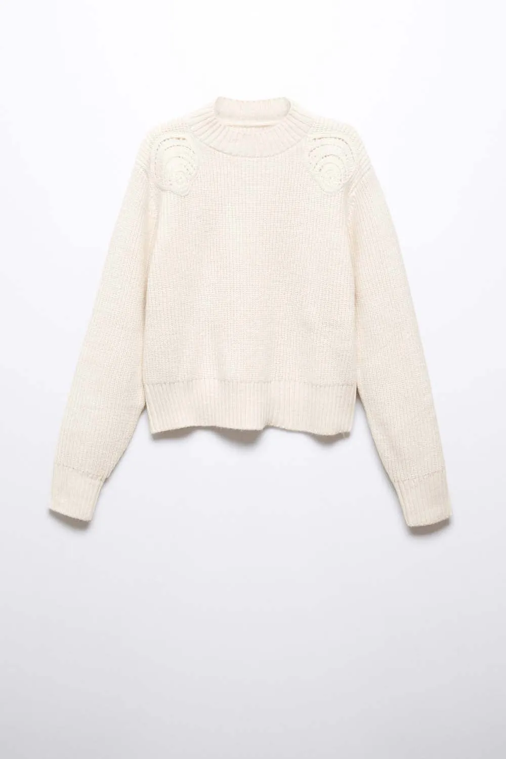 Perkins neck sweater with shoulder detail