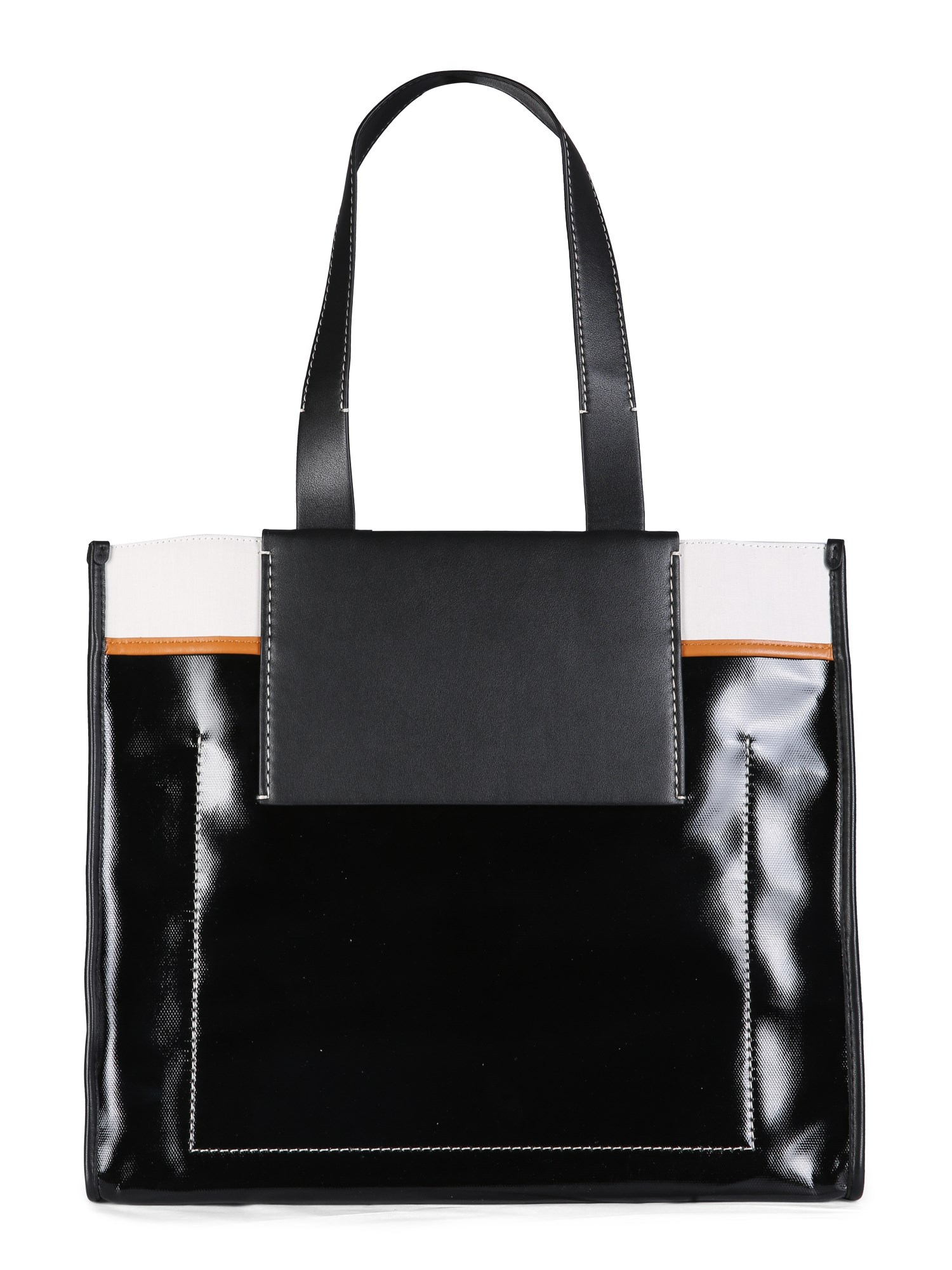 PROENZA SCHOULER WHITE LABEL    MORRIS XL COATED CANVAS TOTE BAG