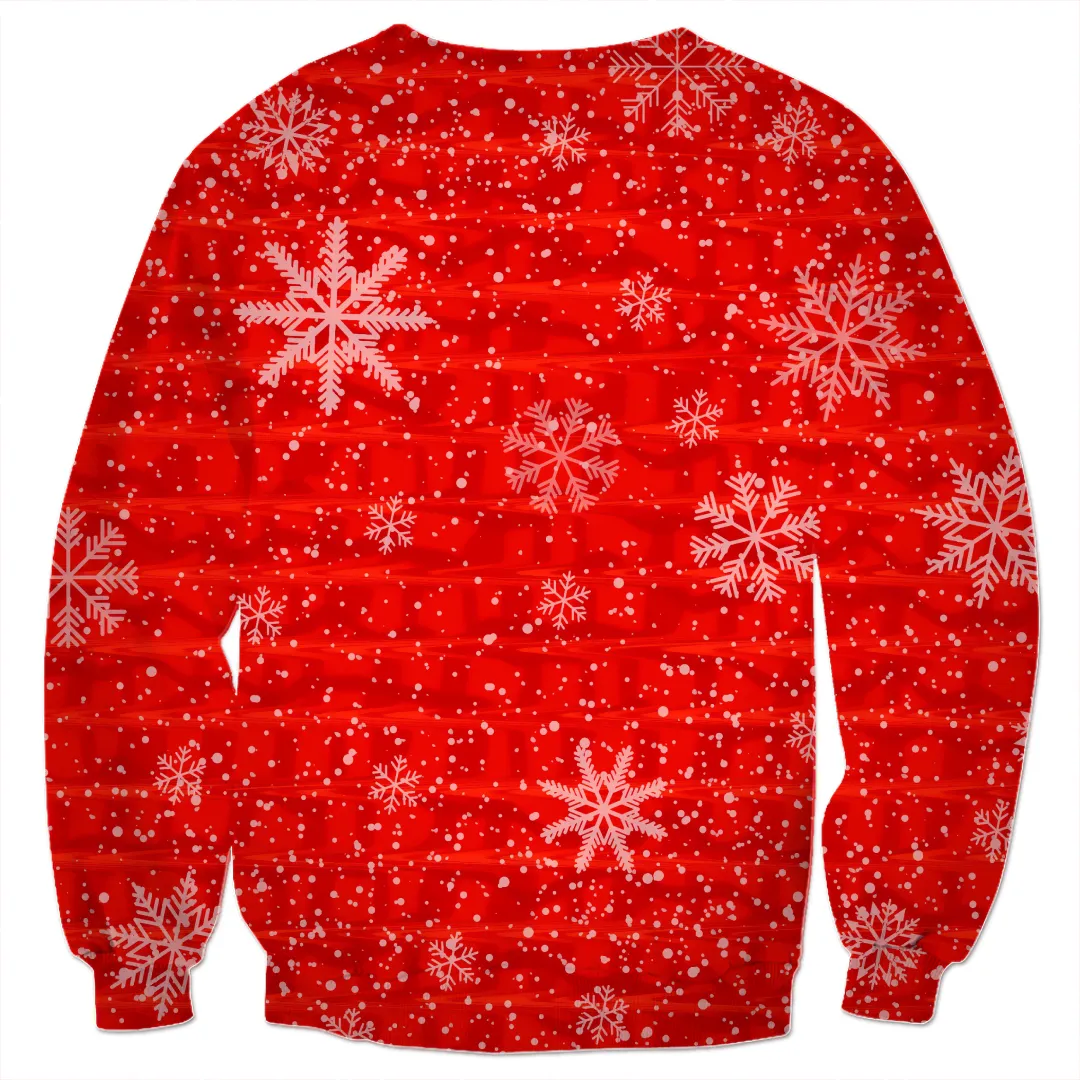 Red Snowflake Holiday Sweatshirt