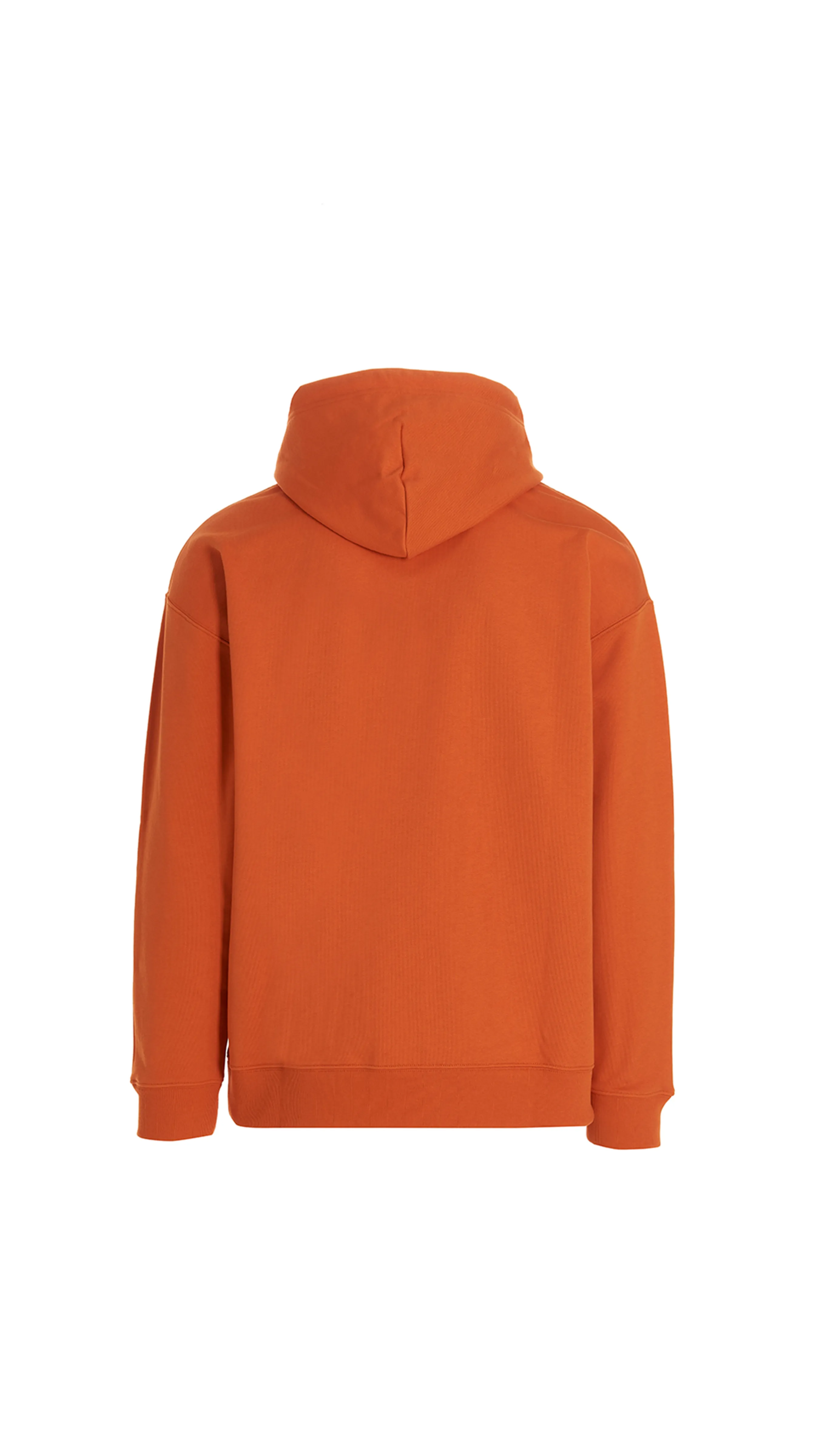 Relaxed Fit Hoodie in Cotton - Orange