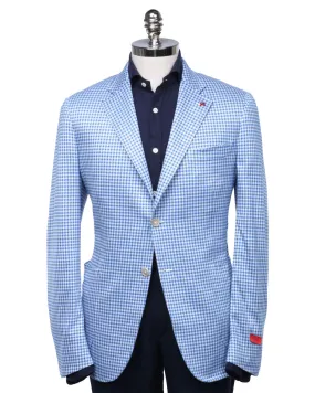 Royal Blue and White Houndstooth Capri Sportcoat