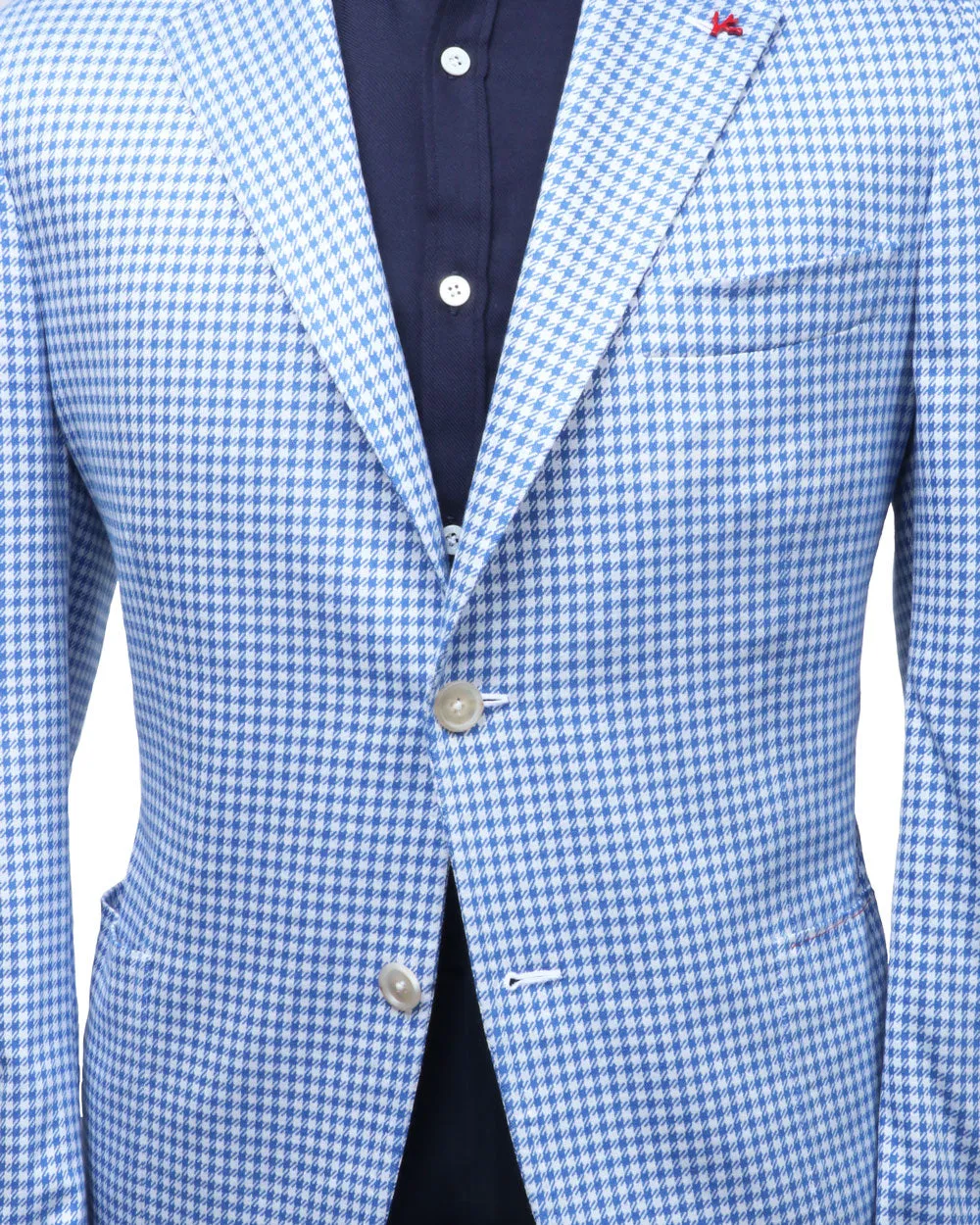 Royal Blue and White Houndstooth Capri Sportcoat