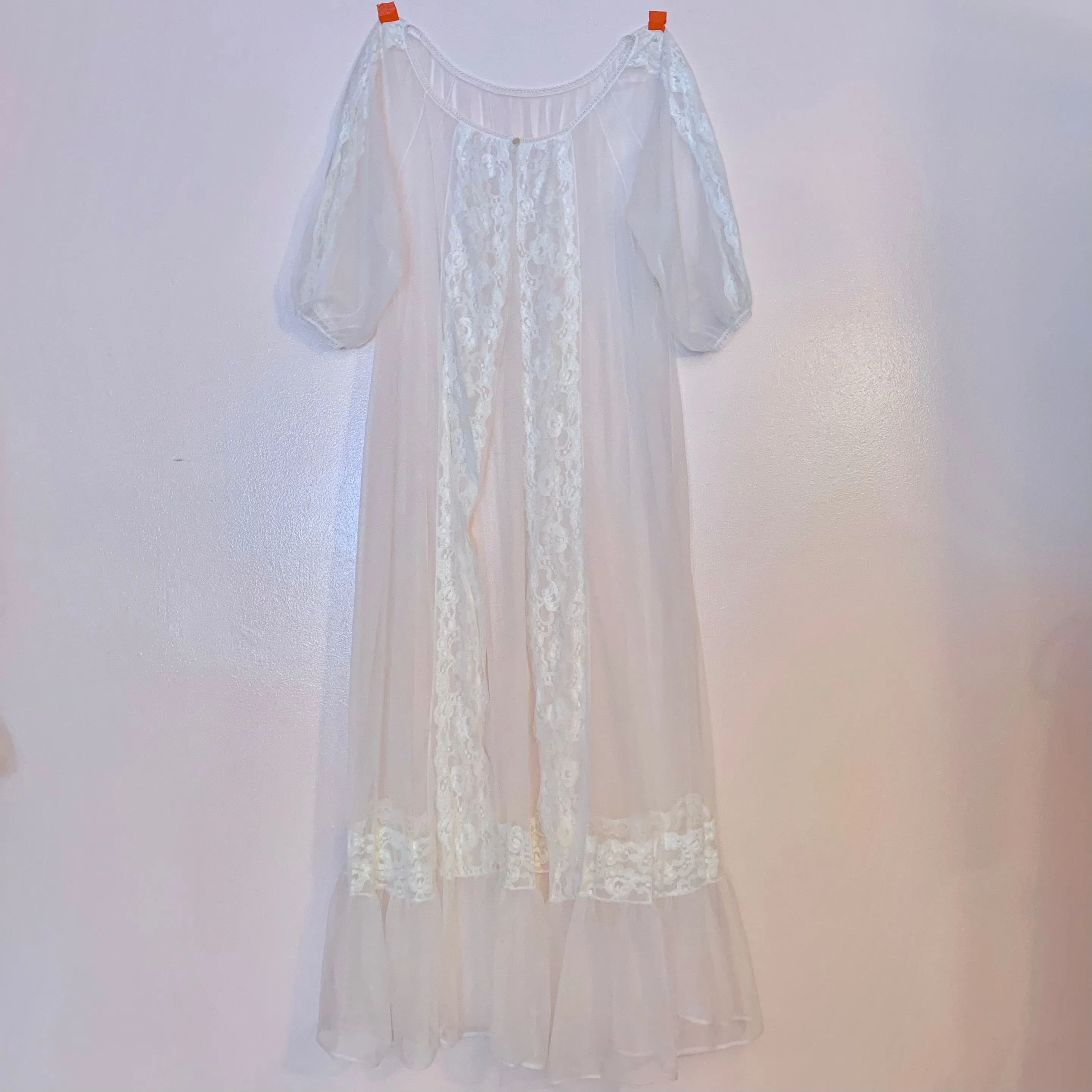 Sheer balloon sleeve robe/dress