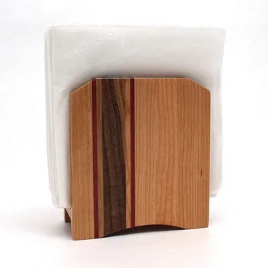 Striped Napkin Holder in Cherry