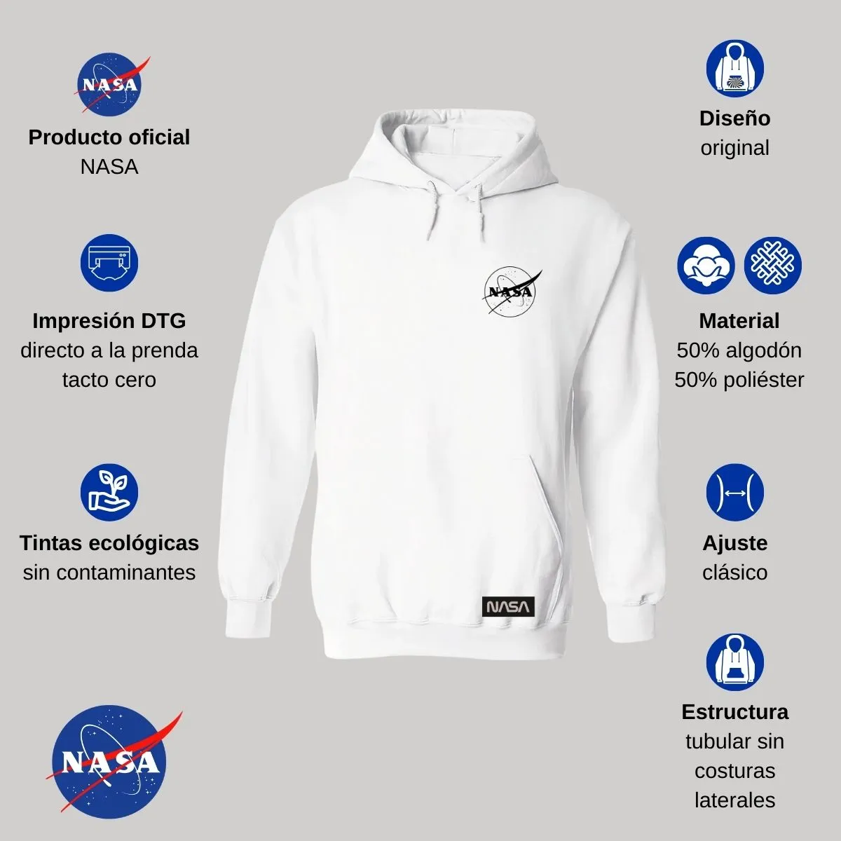 Sudadera para Hombre Hoodie Nasa Constelación