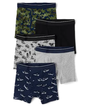 The Children's Place Boys Dino Boxer Brief Underwear 5-Pack