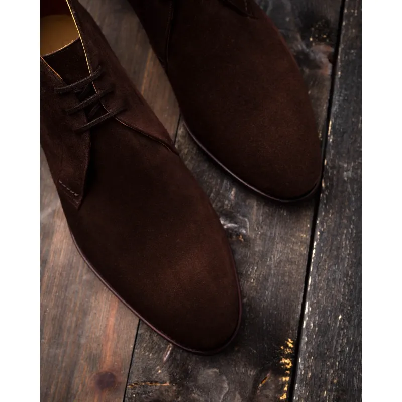 TLB Artista Chukka Boot Dark Brown Suede